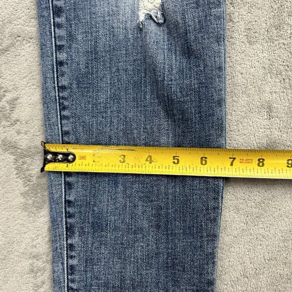 Judy Blue Jeans Womens 3 / 26 Boyfriend Fit Medium Wash Stretch Denim Distressed - Picture 6 of 16